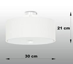 Lampa sufitowa SKALA okrągła 30 cm 3xE27 biała