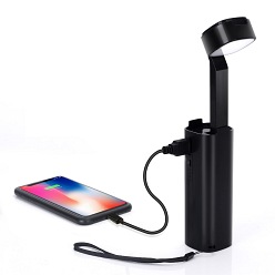 Lampa biurkowa LED 3W czarna - ściemnialna, Power Bank