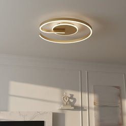 Lampa sufitowa nowoczesna LED Spiral 22W złota