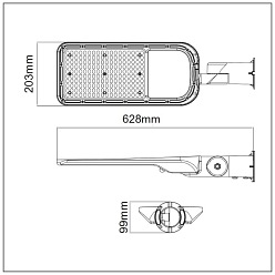 Lampa Uliczna LED V-TAC Samsung z adapterem 150W VT-169ST 16500lm 6500K