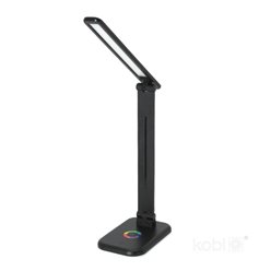 Lampka biurkowa LED Noblite 7W CCT ze światłem RGB czarna