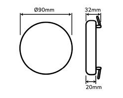 panel led bezramkowy 8w