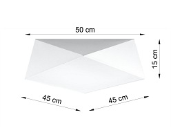 Plafon geometryczny HEXA 45 3xE27 biały