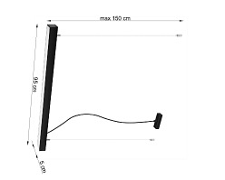 Lampa wisząca PINNE 90 czarna 3000K