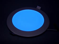 Panel LED okrągły 12W 230V fi 170mm - niebieska barwa światła