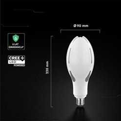 Żarówka LED uliczna 36W E40 KENLY SMD Samsung 5500lm - biała dzienna
