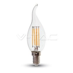 Żarówka LED V-TAC 4W Filament E14 Świeczka Płomyk VT-1997 2700K 400lm