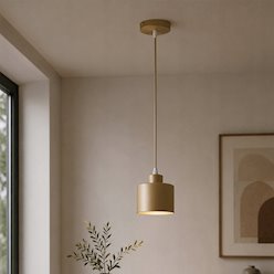 Lampa wisząca Loft 1xE27 Elena beżowa