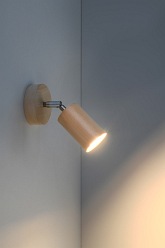 Reflektor ścienny/sufitowy BERG 1xGU10 naturalne drewno