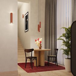 Kinkiet dwustronny Lagos 2xGU10 ochra czerwona
