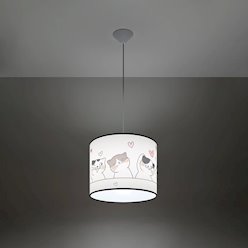 Lampa wisząca dziecięca Cat 30 1xE27 wielokolorowa