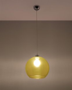 Lampa wisząca żółta kula BALL 1xE27