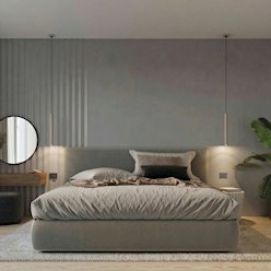 Lampa wisząca pojedyncza tuba Pastelo 1xG9 taupe
