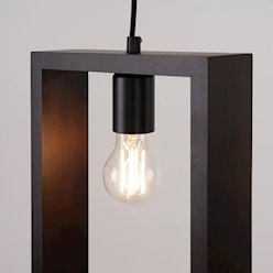 Lampa wisząca drewniana Aries 1xE27 wenge