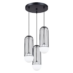 Lampa wisząca potrójna Brina okrągła 3xG9 czarna