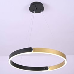 Lampa wisząca czarno-złoty okrąg Miltao 36W