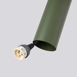 Lampa wisząca potrójna Lagos 3xGU10 okrągła zielona oliwka