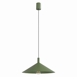Lampa wisząca stożkowy klosz Nox 40cm 1xE27 zielona oliwka