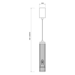 Lampa wisząca Tuba 1xGU10 Vertical czarna