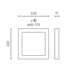 okrągły panel LED 18W easyfix dzienny
