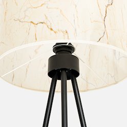 Lampa podłogowa z abażurem Nevia 1xE27 beżowy marmur
