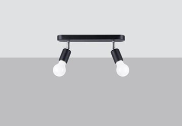Lampa sufitowa reflektory FORNES 2xE27 czarna