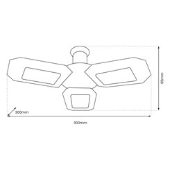 Lampa warsztatowa LED E27 50W 4500lm 4000K
