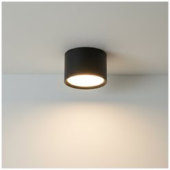 Lampa natynkowa okrągła 85x50mm GX53 czarna
