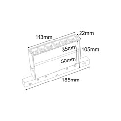 Reflektor magnetyczny Point Mi-Light Smart biały 18cm 6W CCT