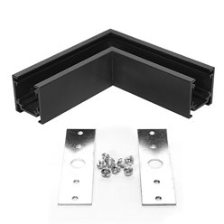 Łącznik kątowy czarny do szyn magnetycznych Mini natynk