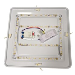 Plafon LED Wilton kwadrat 24W z czujnikiem antracyt 4000K