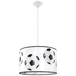 Lampa wisząca dziecięca Football A 40 1xE27 biało-czarna