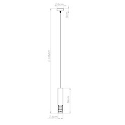 Lampa wisząca Tuba Lami 1xGU10 biała