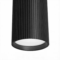 Lampa wisząca 3xGU10 ryflowane tuby - czarna