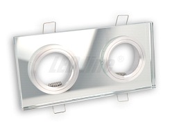 Oprawa sufitowa marki LED line - szklana, stała, podwójna - lustrzana