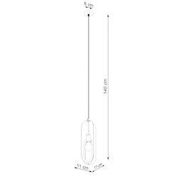 Lampa wisząca nowoczesna Nicus 1xE27 biała