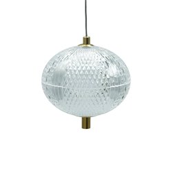 Lampa wisząca LED kula 15cm Amelia 15W - złota