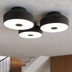 Lampa sufitowa okrągła Omiq 4xE27 czarna