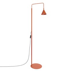 Lampa podłogowa ze stożkowym kloszem Nox 1xE14 ochra czerwona