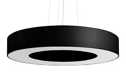 Lampa wisząca okrągła SATURNO SLIM 50 cm czarna 5xE27