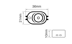 Moduł OPTO LED line SMD2835 12V 1W 6000-6500K 170° 