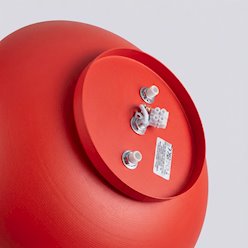 Lampa sufitowa okrągła Omiq 4xE27 czerwona