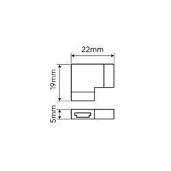 Złączka kątowa do taśmy LED COB Mono 10mm