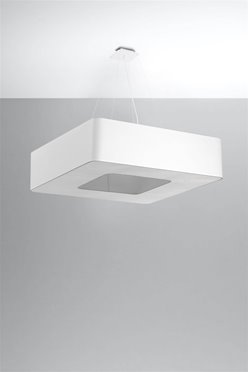 Lampa wisząca kwadratowa URANO 80 cm biała 8xE27