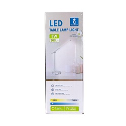 Lampka na biurko LED 8W składana z USB Biała DIM/CCT