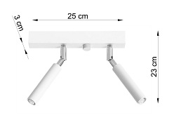 Lampa sufitowa 2 reflektory EYETECH 2xG9 biała