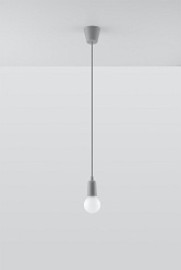Lampa wisząca na kablu 1xE27 DIEGO szara