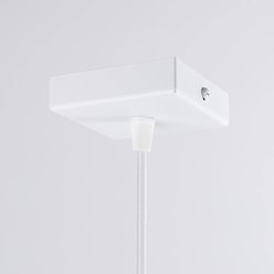 Lampa wisząca drewniana Aries 1xE27 biała