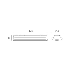 Oprawa świetlówkowa LED Delfia 2x120