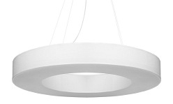 Lampa wisząca okrągła SATURNO SLIM 70 cm biała 6xE27